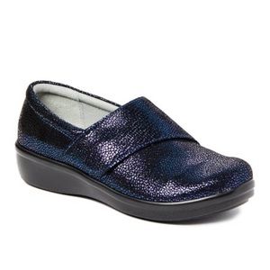 Alegria Cosmos Lauryn Leather Slip On Shoe , New , sz 9 , color Blue